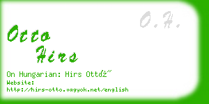 otto hirs business card